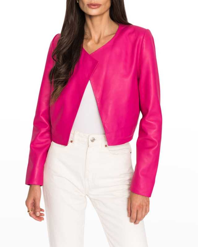 Rumi Cropped Leather Jacket